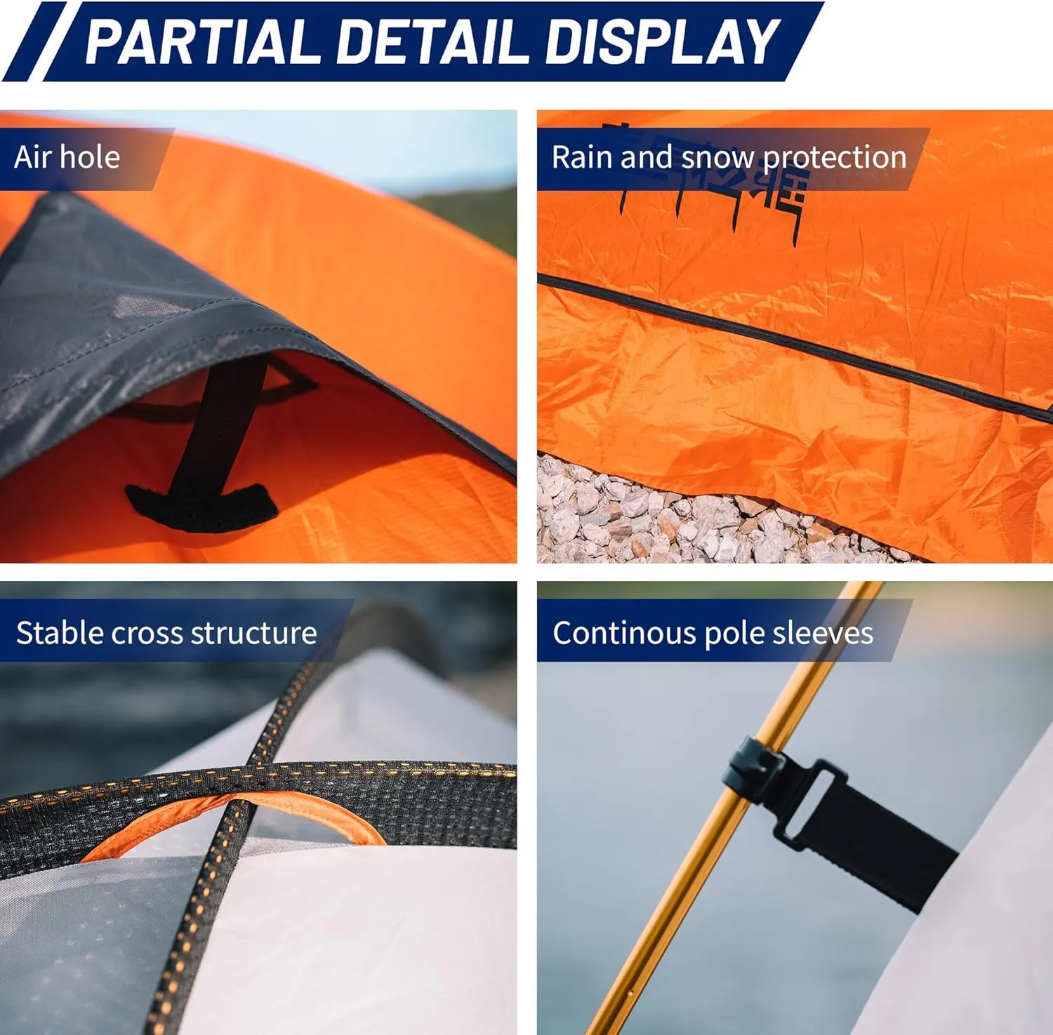 Himalaya 2/3 Person 4 Season Tent - Winter Tent, Waterproof, Windproof, Lightweight, Portable, PU5000 for Camping, Hiking, Mountaineering