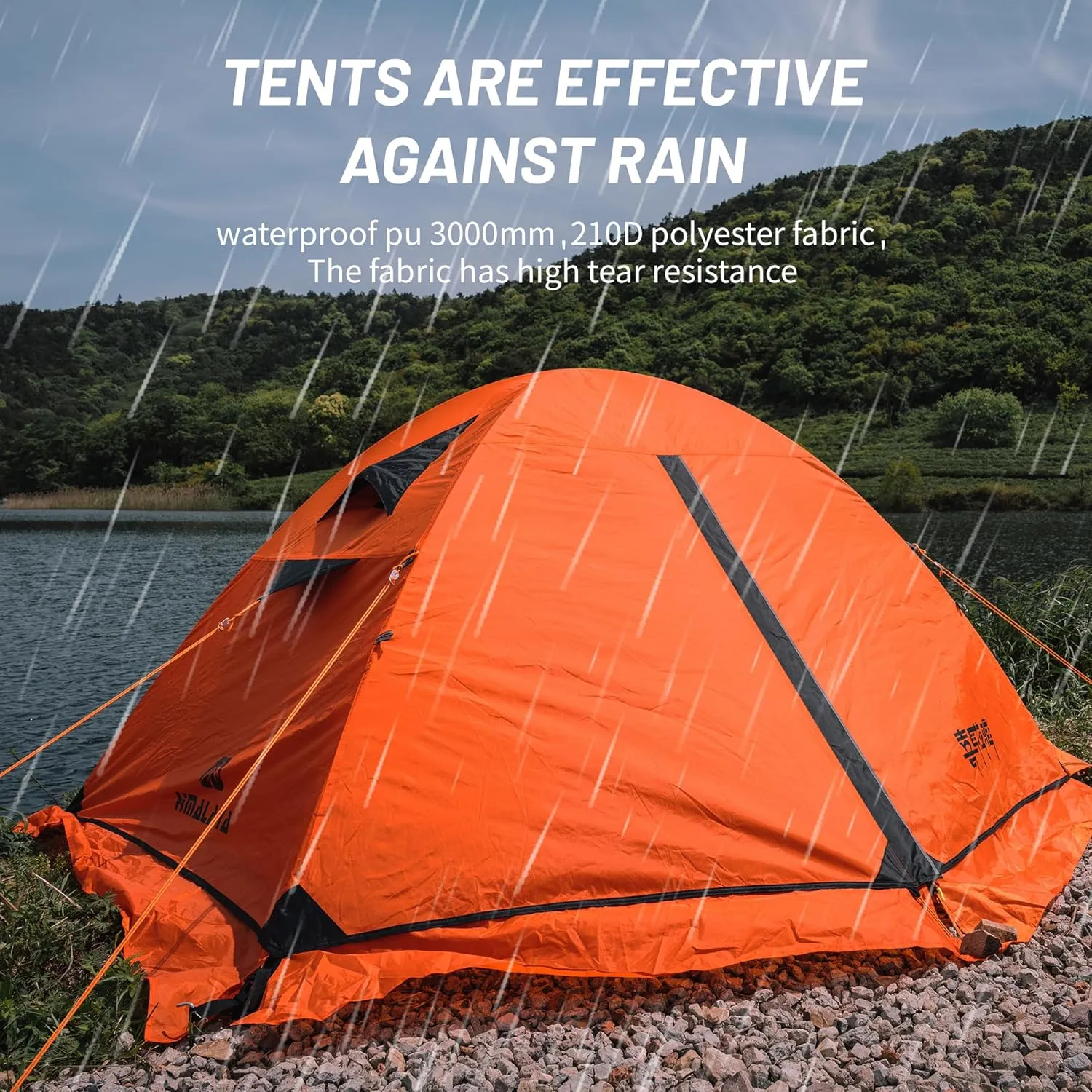 Himalaya 2/3 Person 4 Season Tent - Winter Tent, Waterproof, Windproof, Lightweight, Portable, PU5000 for Camping, Hiking, Mountaineering