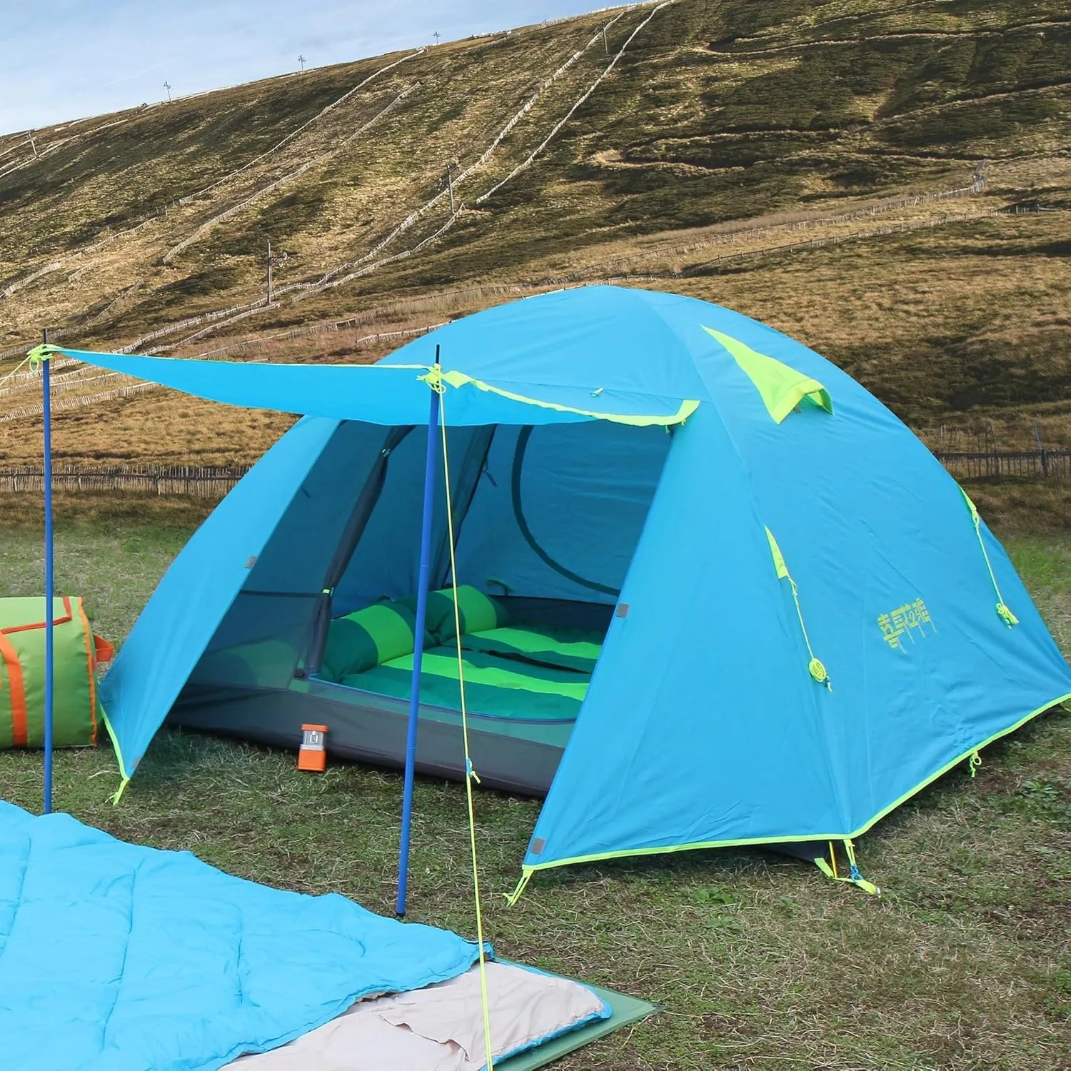 Himalaya 3 Person Camping Tent, Backpacking Tent Waterproof Windproof Lightweight Portable Easy Setup Double Layer for Outdoor Camping Hiking Mountaineering Travel