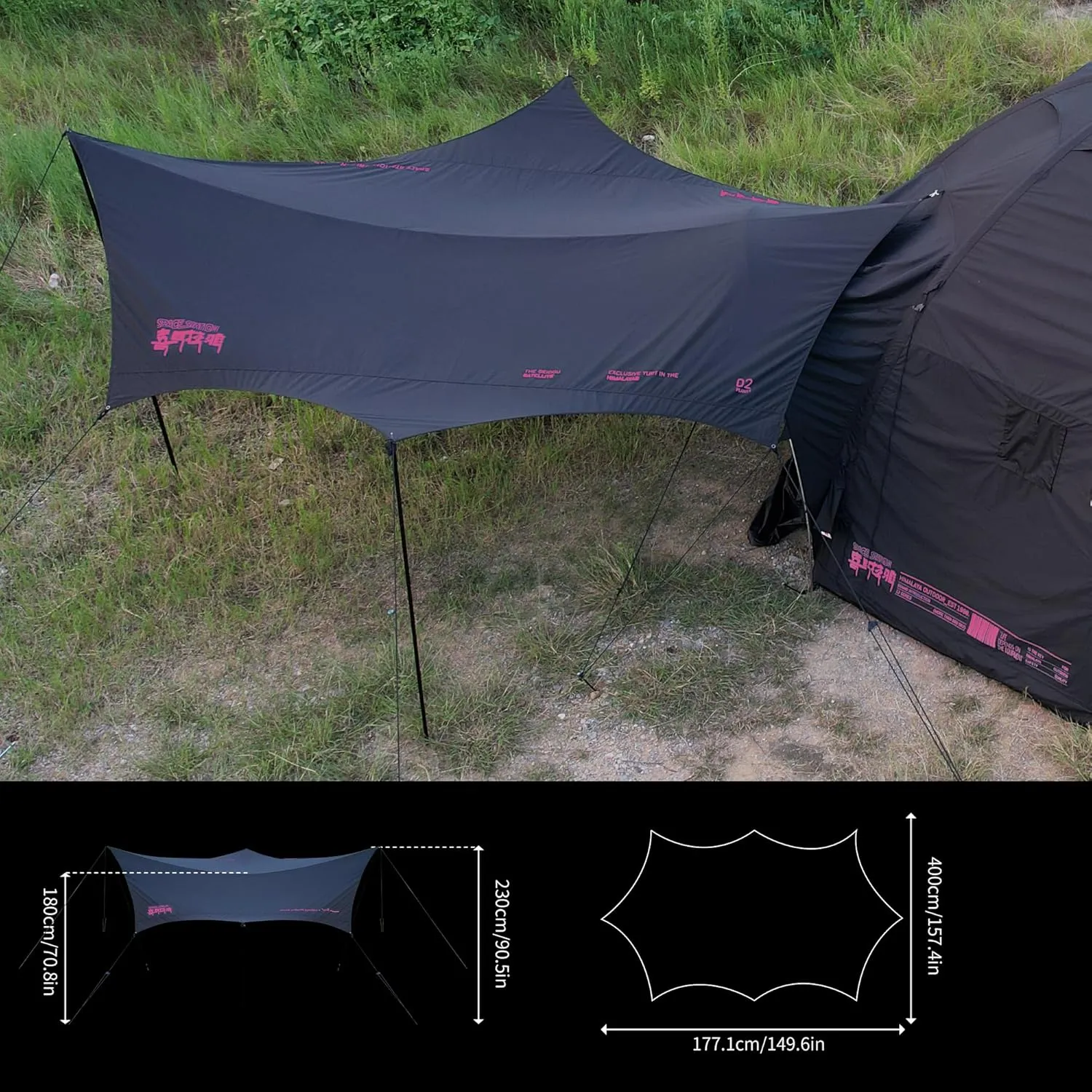 Himalaya Inflatable Dome Tent - 6-10 Person Family Tent with Stove Jack, Easy Setup for 4 Season Outdoor Camping & Glamping