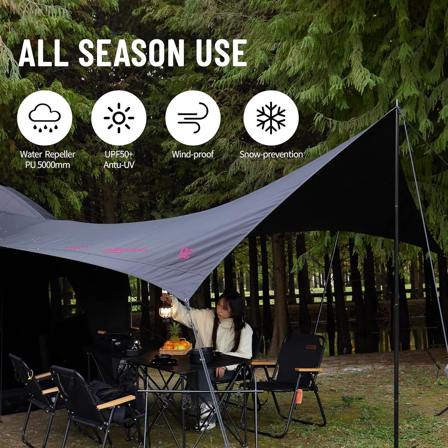 Himalaya Inflatable Dome Tent - 6-10 Person Family Tent with Stove Jack, Easy Setup for 4 Season Outdoor Camping & Glamping