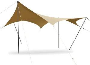 Himalaya Rain Tarp for Camping 11-18 Person Tent with Poles Canopy Sun Shield Awning Backpacking Tarp for Tents Outdoor Camping Traveling Glamping (177.1" x 157.4", Octagon)