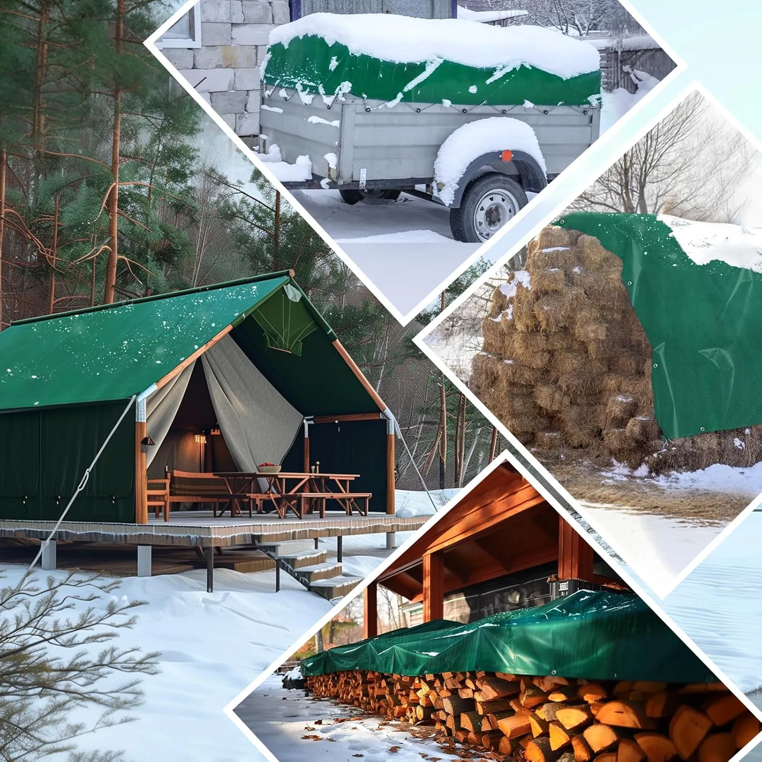 HIRALIY 14 Mil Tarp Waterproof 12x16 Feet, Extra Thick Heavy Duty Tarp with Reinforced Grommets for Firewood, Roof, Camping, Patio, Pool, Boat, Dump Trailer