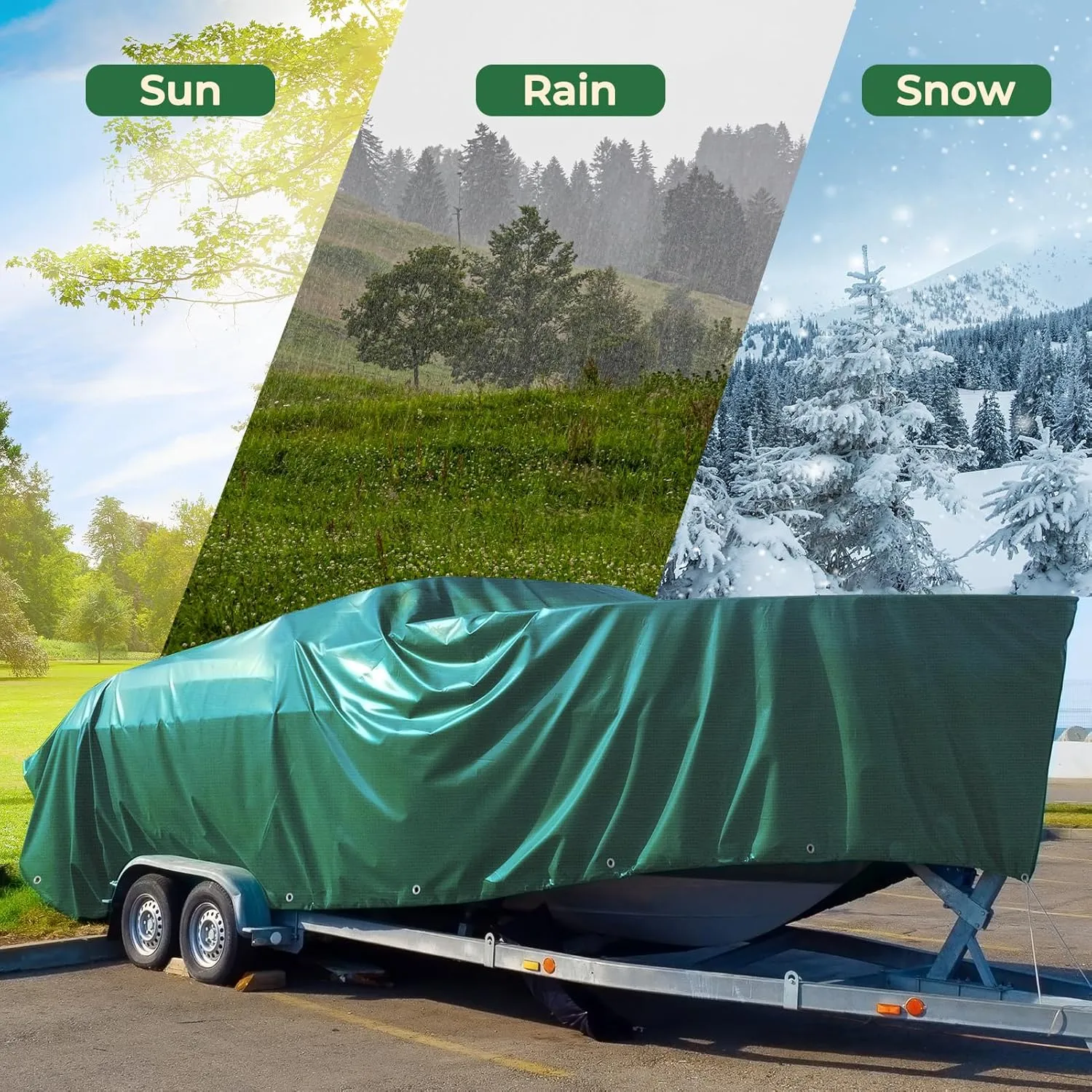 HIRALIY 14 Mil Tarp Waterproof 12x16 Feet, Extra Thick Heavy Duty Tarp with Reinforced Grommets for Firewood, Roof, Camping, Patio, Pool, Boat, Dump Trailer