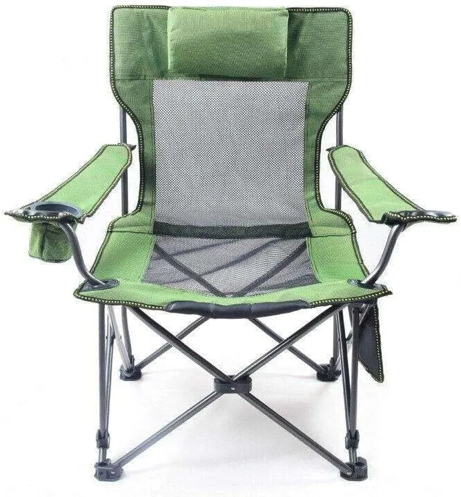HKYH 330lbs Heavy Duty Portable Folding Camping Chair Outdoor Fishing Picnic Rocker Patio Furniture Outdoor Furniture Camping Accessories Patio Chairs Camping Gear Camping Chair Fold