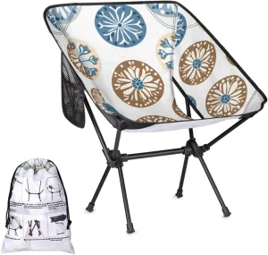 Honeybaby Folding Camping Chair Creative Circle Theme Camping Chairs Lightweight Portable Chair Outdoor Foldable Chairs for Camping Travel Picnic Beach Hiking