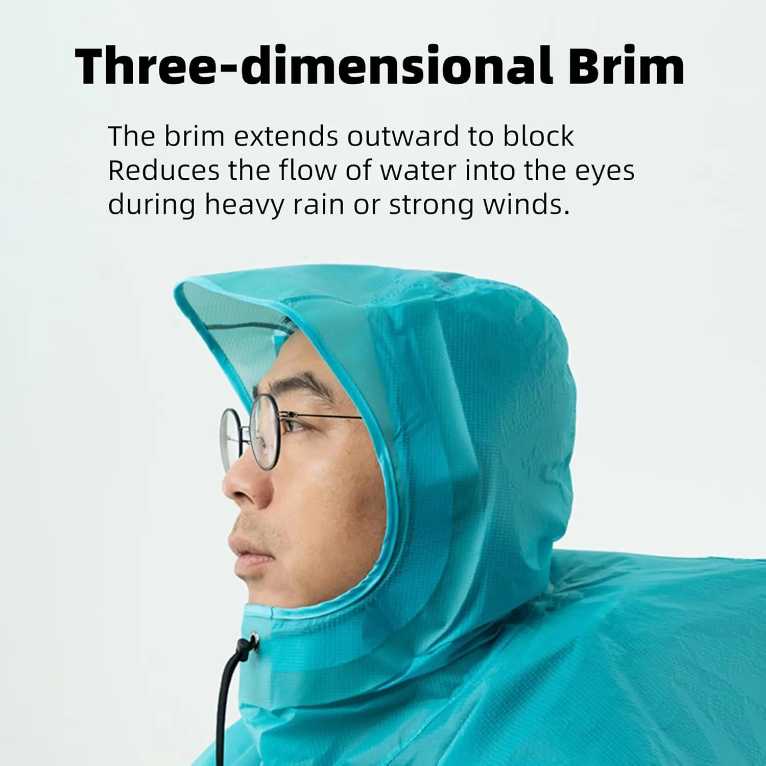 Hooded Rain Ponchos for Adults, Waterproof Packable Lightweight Rain Coat Jacket for Men Women