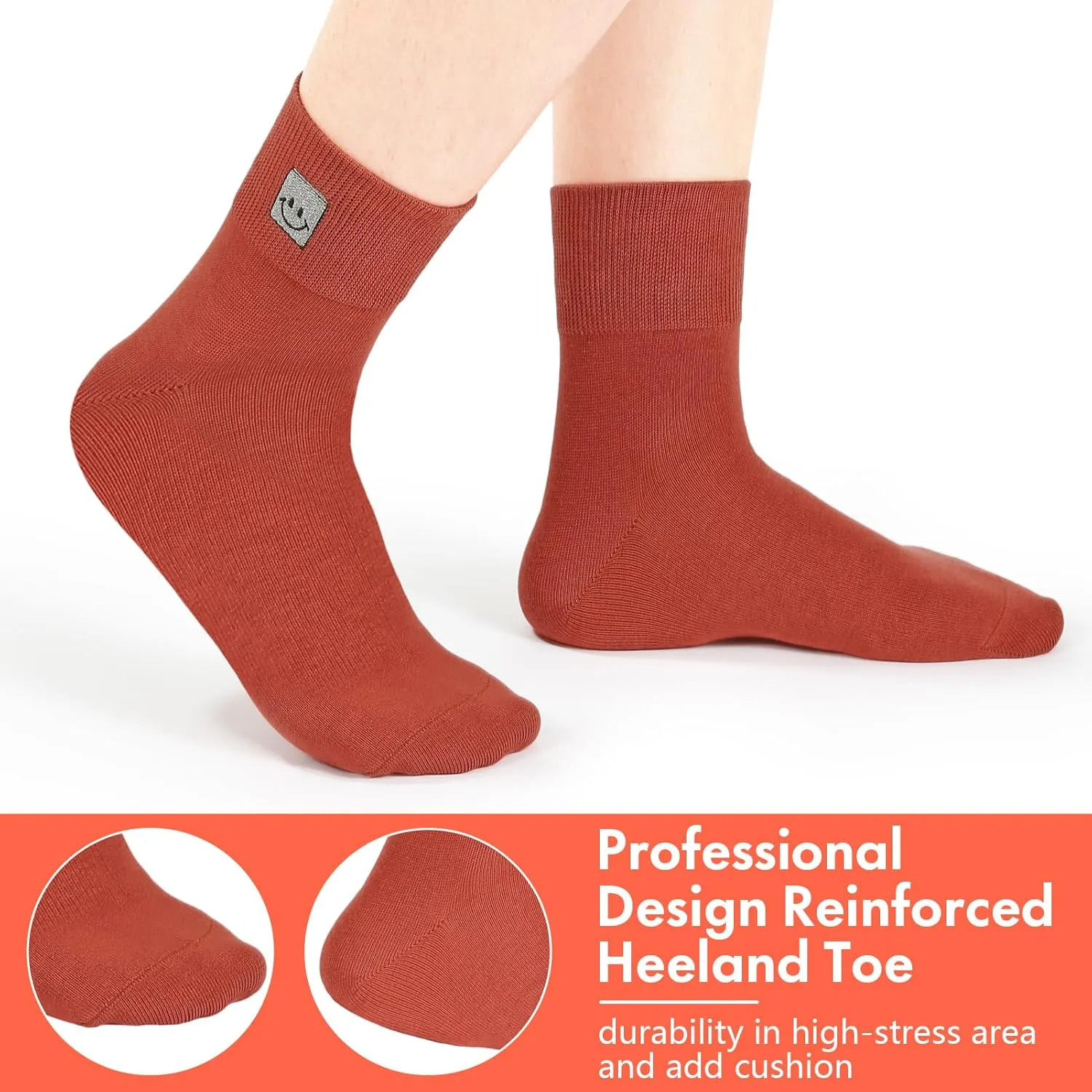 HUGSWEET Thin Soft Cotton Socks for Women above Ankle Mini Crew Bootie Breathable Socks Gifts for Women 5-10 Pairs
