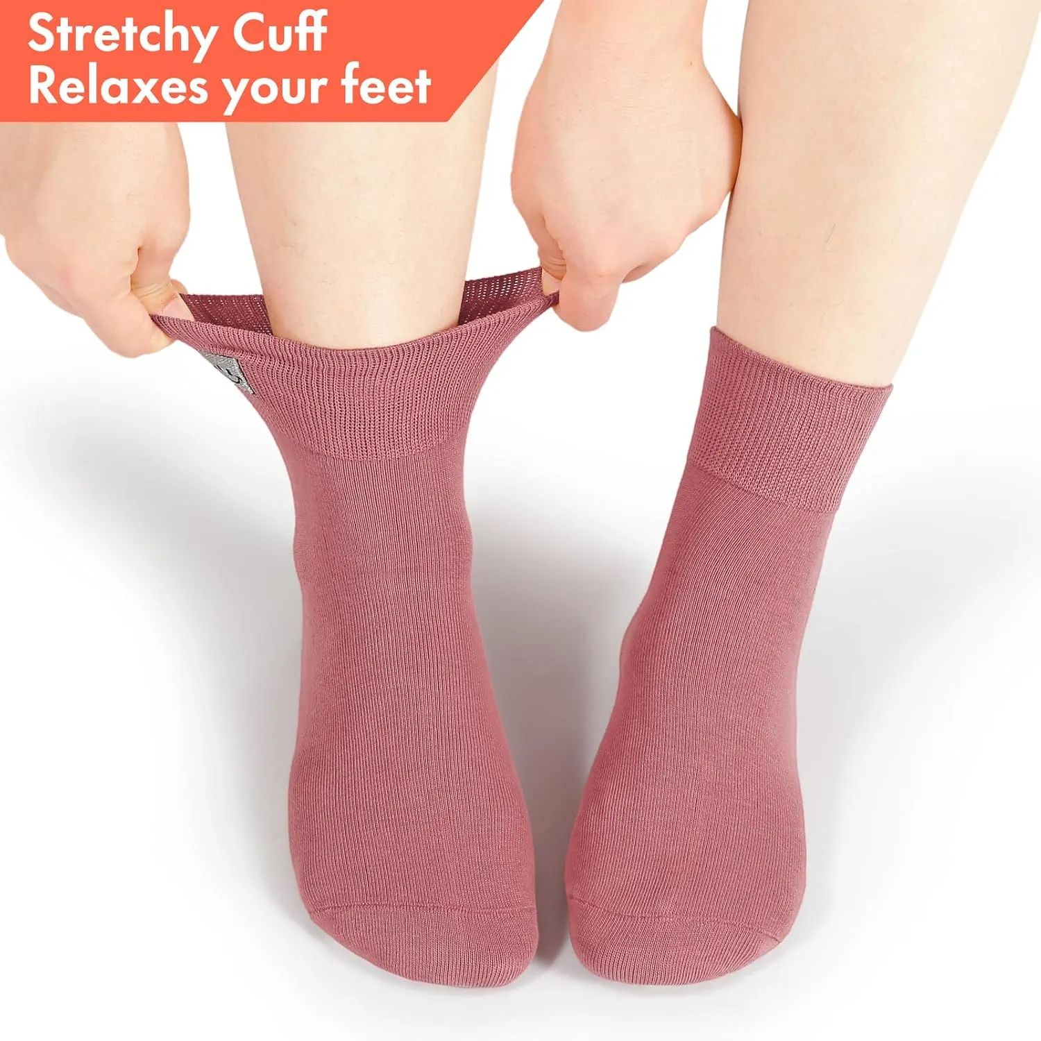 HUGSWEET Thin Soft Cotton Socks for Women above Ankle Mini Crew Bootie Breathable Socks Gifts for Women 5-10 Pairs