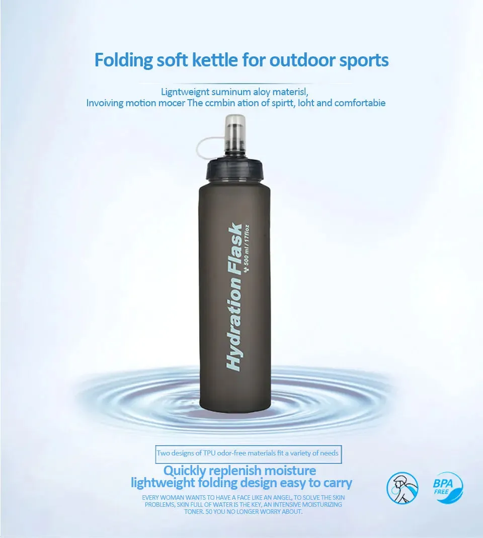 HydraFlex 500ML Folding Sports Water Bottle