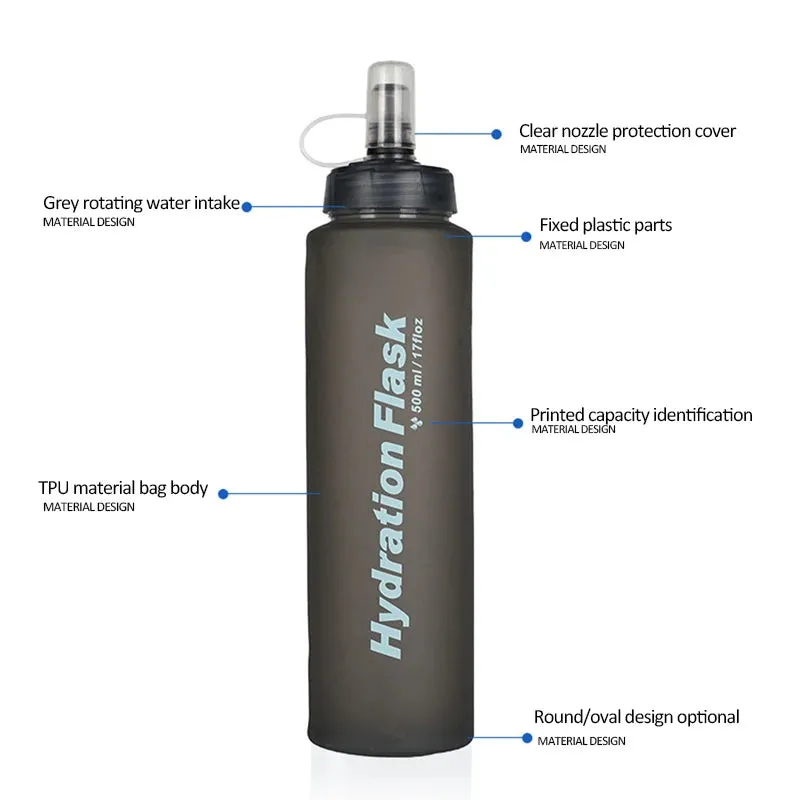 HydraFlex 500ML Folding Sports Water Bottle