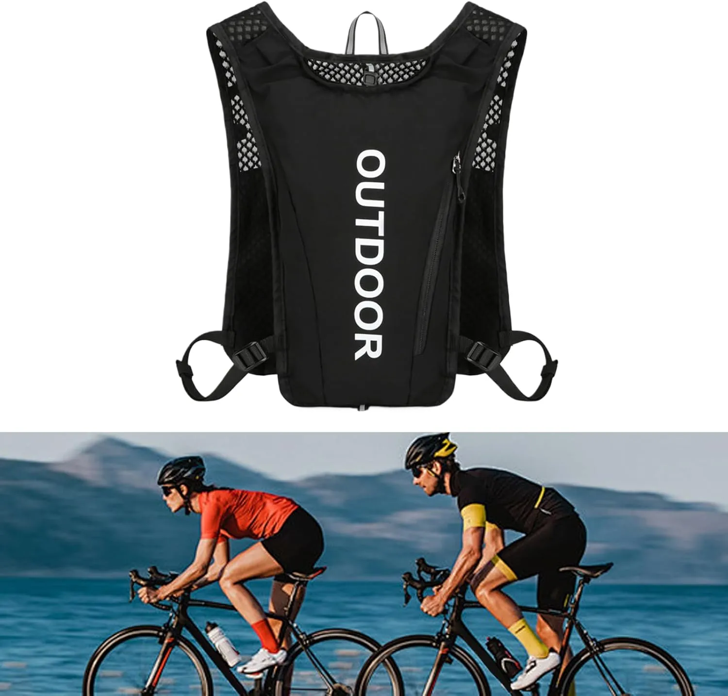 Hydration Backpack | 5L Running Water Backpacks,Lightweight, Breathable, Adjustable Chest Straps Cycling Pouch for Men Women and Marathoner