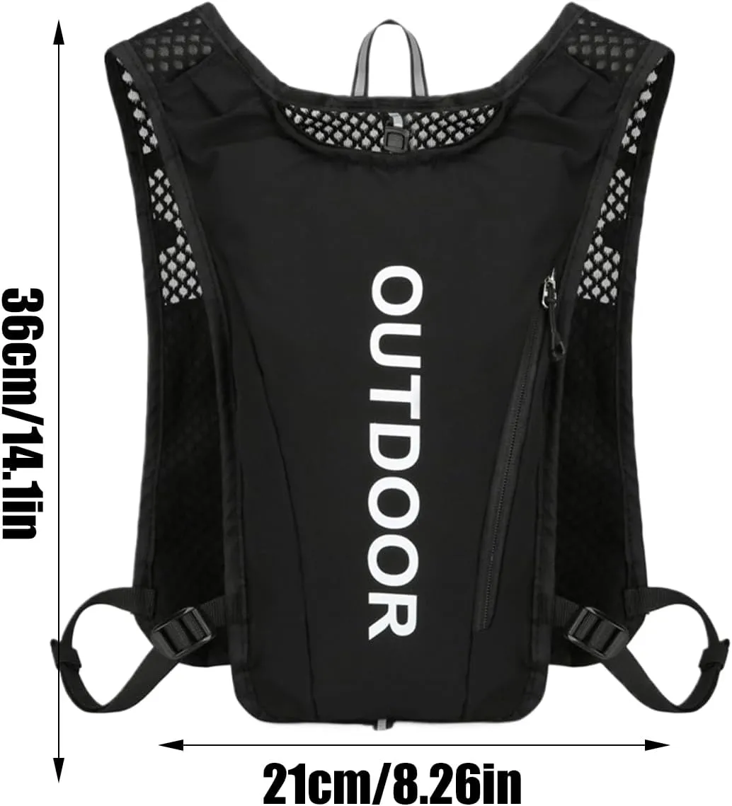 Hydration Backpack | 5L Running Water Backpacks,Lightweight, Breathable, Adjustable Chest Straps Cycling Pouch for Men Women and Marathoner