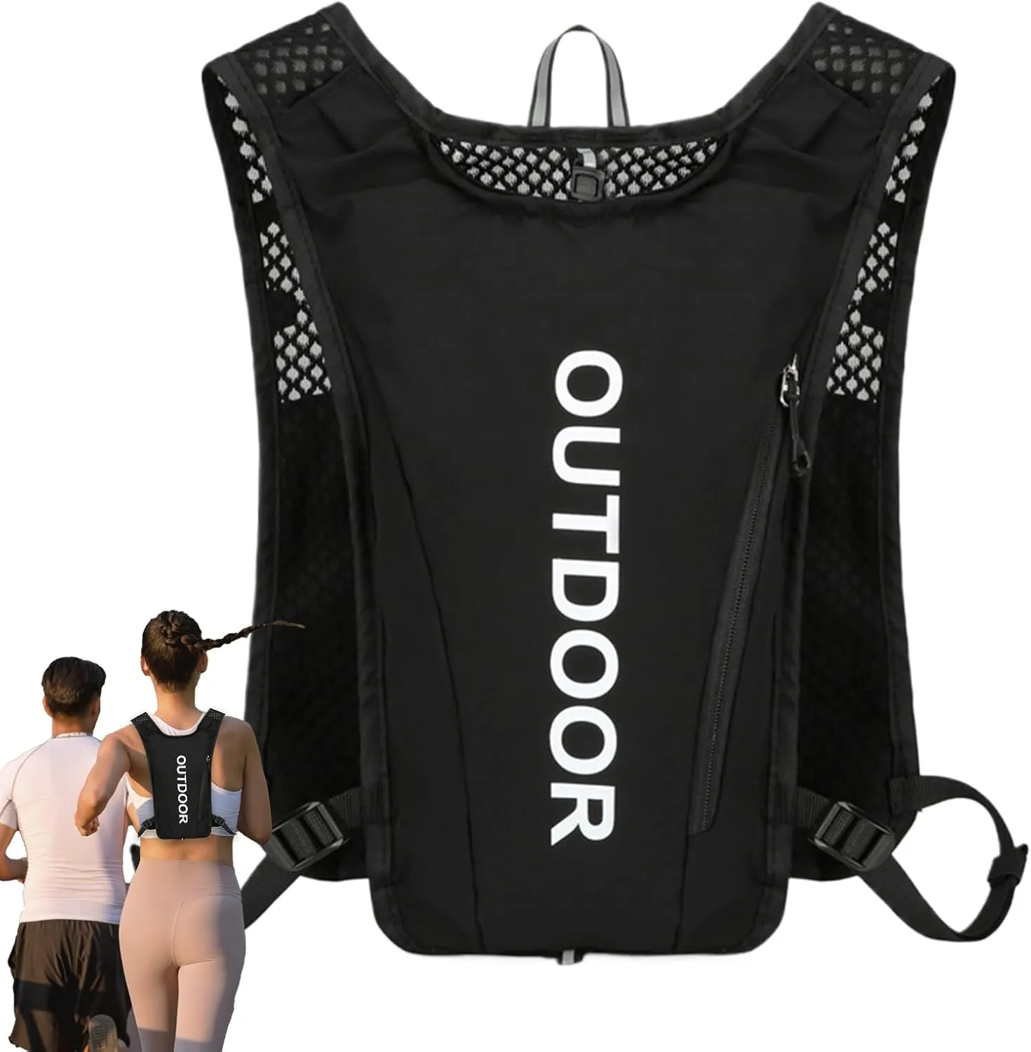 Hydration Backpack | 5L Running Water Backpacks,Lightweight, Breathable, Adjustable Chest Straps Cycling Pouch for Men Women and Marathoner