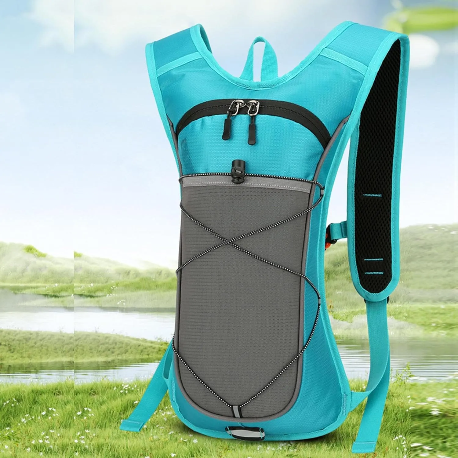Hydration Backpack Festival, Hydration Backpack, | Water Pack Backpacking | with Reflective Strips Adjustable Shoulders Nylon Bag for Hunting Travel Climbing Gym Skiing Cycling and Camping