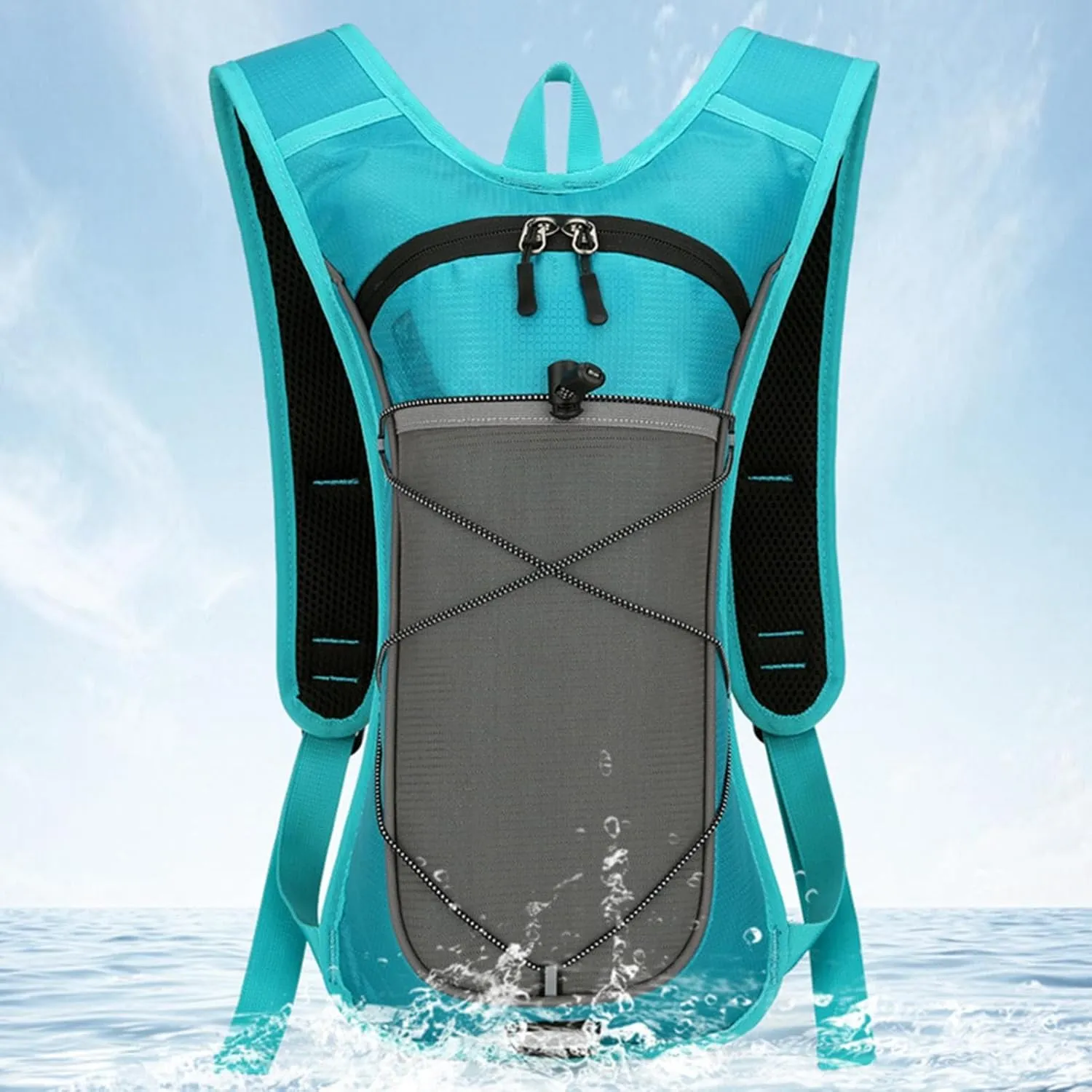 Hydration Backpack Festival, Hydration Backpack, | Water Pack Backpacking | with Reflective Strips Adjustable Shoulders Nylon Bag for Hunting Travel Climbing Gym Skiing Cycling and Camping