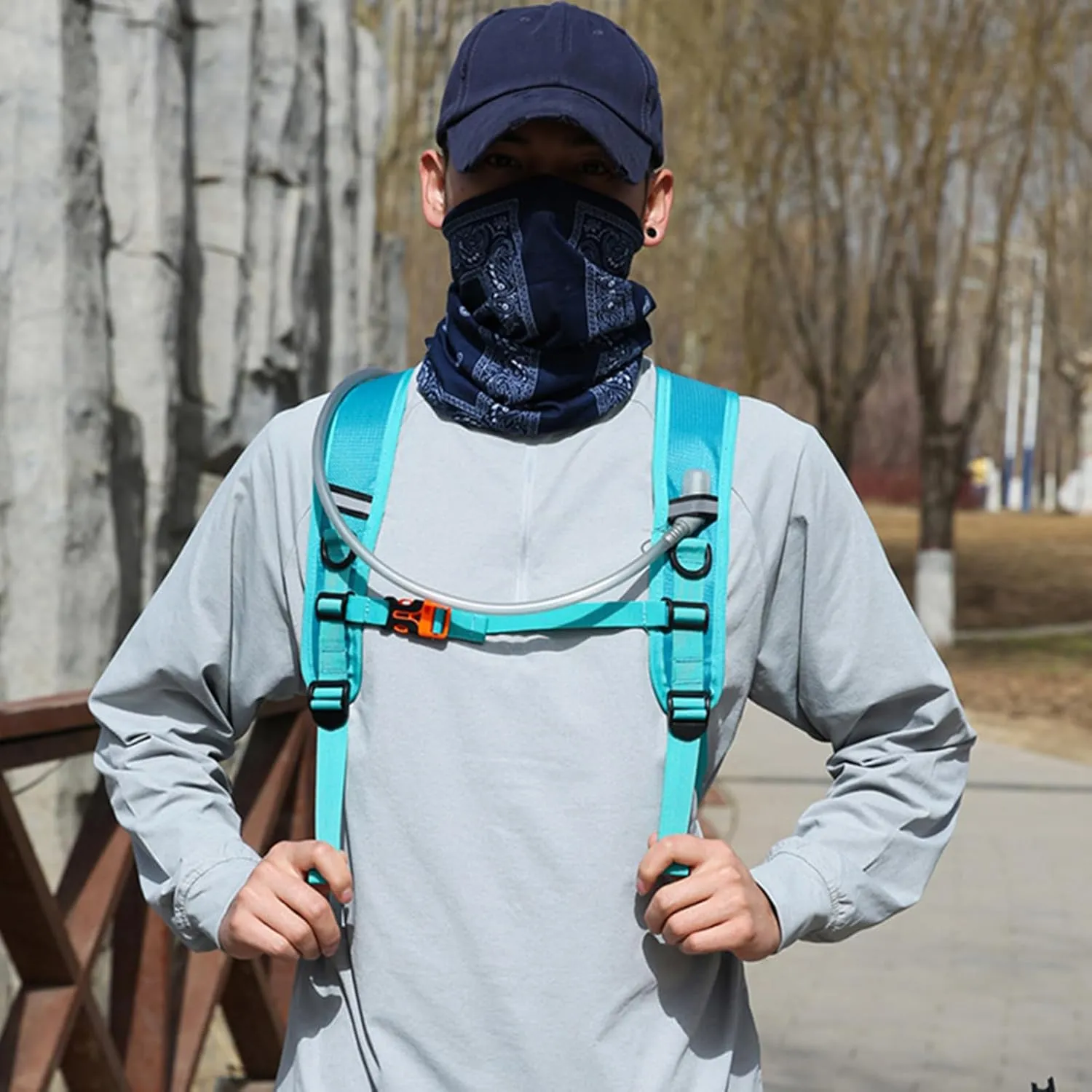 Hydration Backpack Festival, Hydration Backpack, | Water Pack Backpacking | with Reflective Strips Adjustable Shoulders Nylon Bag for Hunting Travel Climbing Gym Skiing Cycling and Camping