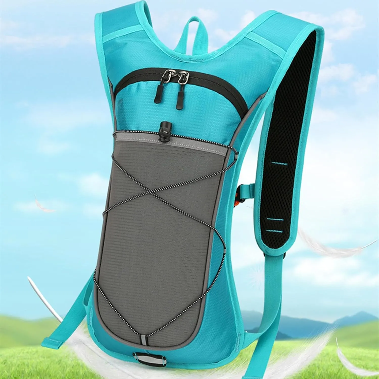 Hydration Backpack Festival, Hydration Backpack, | Water Pack Backpacking | with Reflective Strips Adjustable Shoulders Nylon Bag for Hunting Travel Climbing Gym Skiing Cycling and Camping