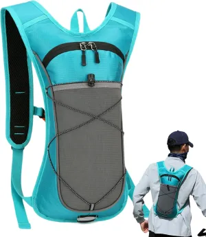 Hydration Backpack Hiking with Water Reservoir Pack, Reflective Strips, and Adjustable Shoulder Straps. Durable Nylon Bag Designed for Hunting, Travel, Climbing, Gym Workouts