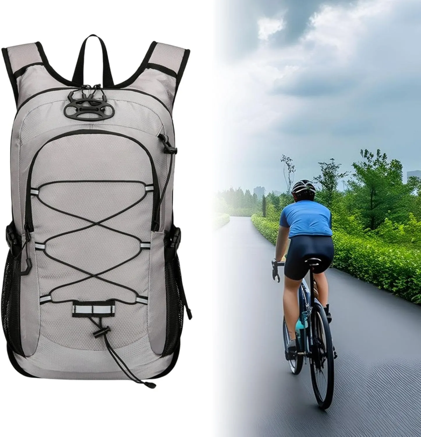 Hydration Backpack Hydration Pack Outdoor Waterproof Running Backpack Hiking Rucksack for Trekking Mountaineering Backpacking