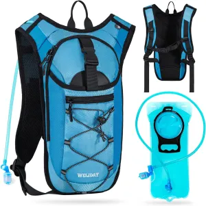 Hydration Backpack with 2L Water Bladder, Lightweight Hydro Pack for Cycling, Running, Hiking, Climbing