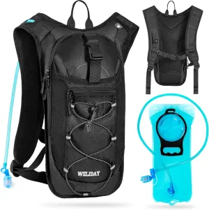 Hydration Backpack with 2L Water Bladder, Lightweight Hydro Pack for Cycling, Running, Hiking, Climbing