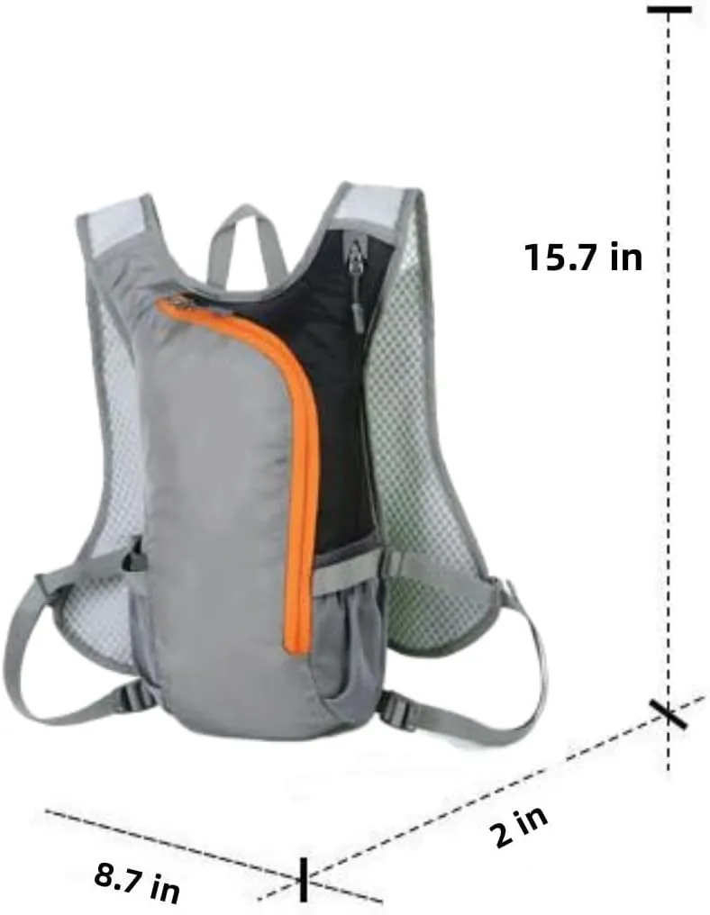 Hydration Backpack，Hydration Pack for Running Women，Safety Reflective Sports Backpack，Lightweight Hydration Vest with Water Bladder for Trail Running & Cycling