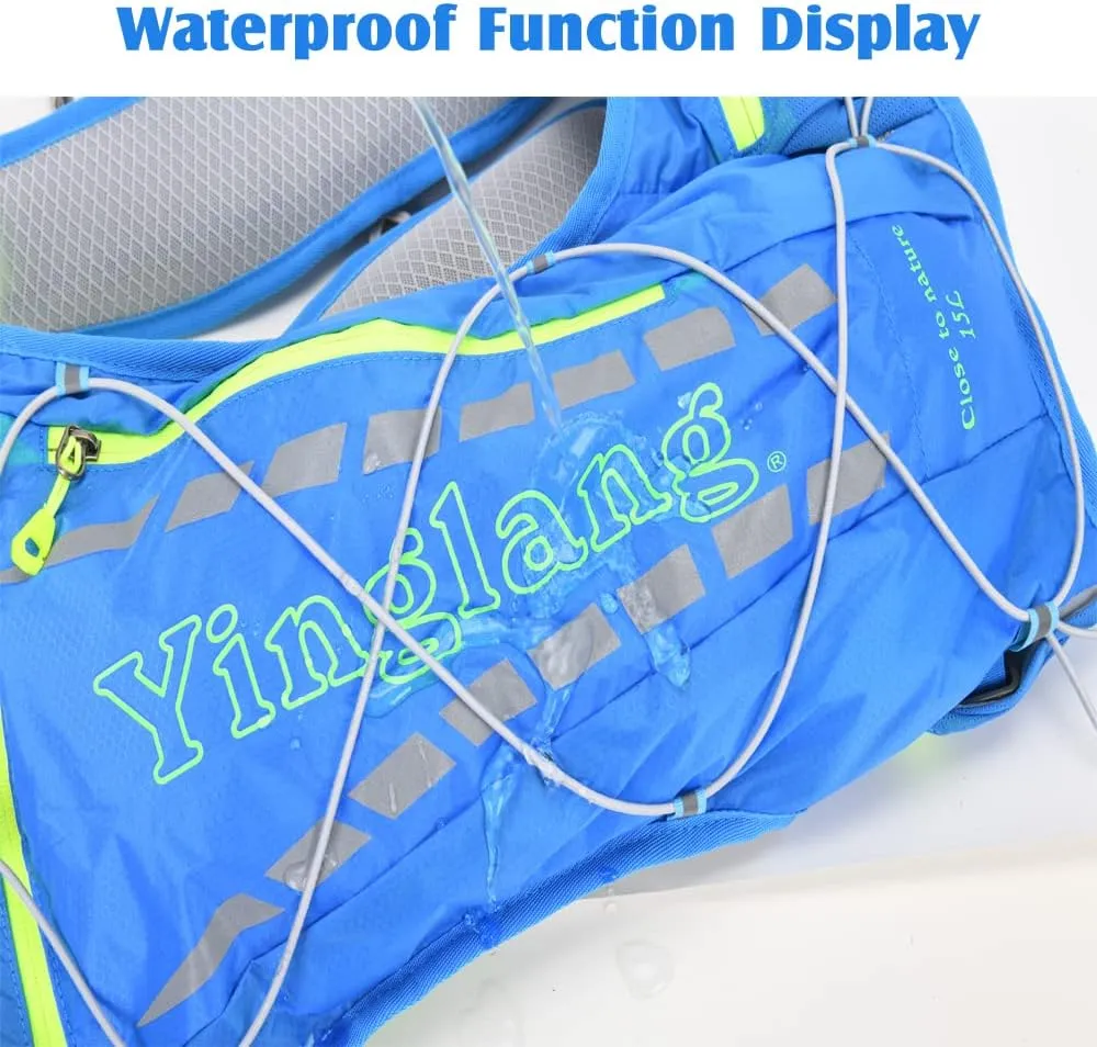 Hydration Pack Backpack Running Hydration Vest for Women and Men Outdoor Hiking, Cycling, Camping with 15L Capacity