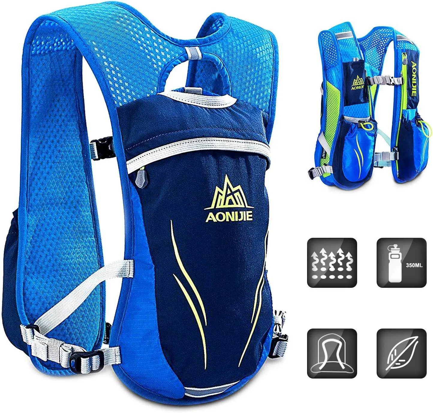 Hydration Pack Backpack,5.5L Running Hydration Vest Marathon Running Vest for Women and Men Lightweight Trail Running Backpack