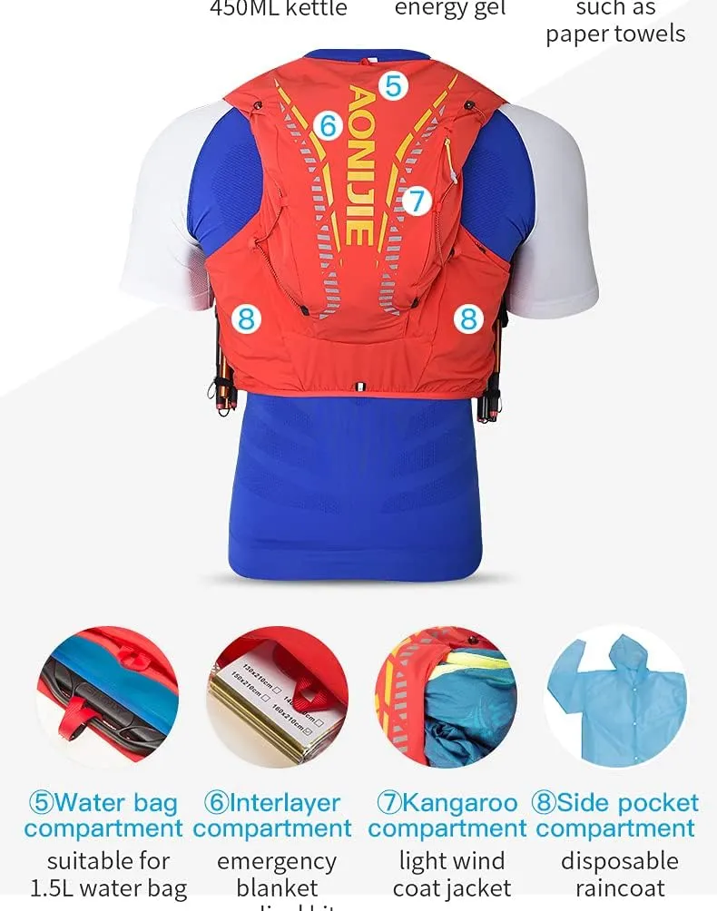 Hydration Pack Water Backpack 12L/18L Outdoors Trail Marathon Running Race Cycling Hiking Hydration Vest