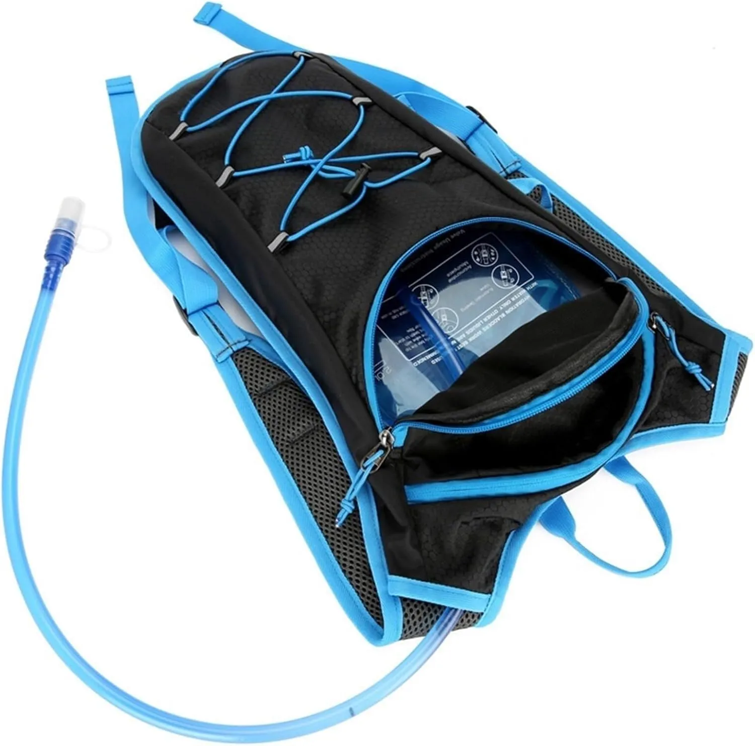 Hydration Running Backpack, Lightweight Water Bladder Vest for Outdoor Sports, Cycling, Hiking, Trail Running, Marathon (Blue)