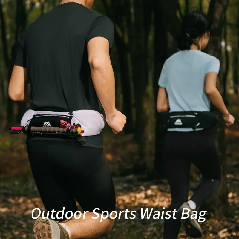 Hydration Running Belt Adjustable, Reflective & Lightweight Runners Waist Pouch for Men Womens, for Marathon Running Hiking Camping (A-White 500ml Flask)