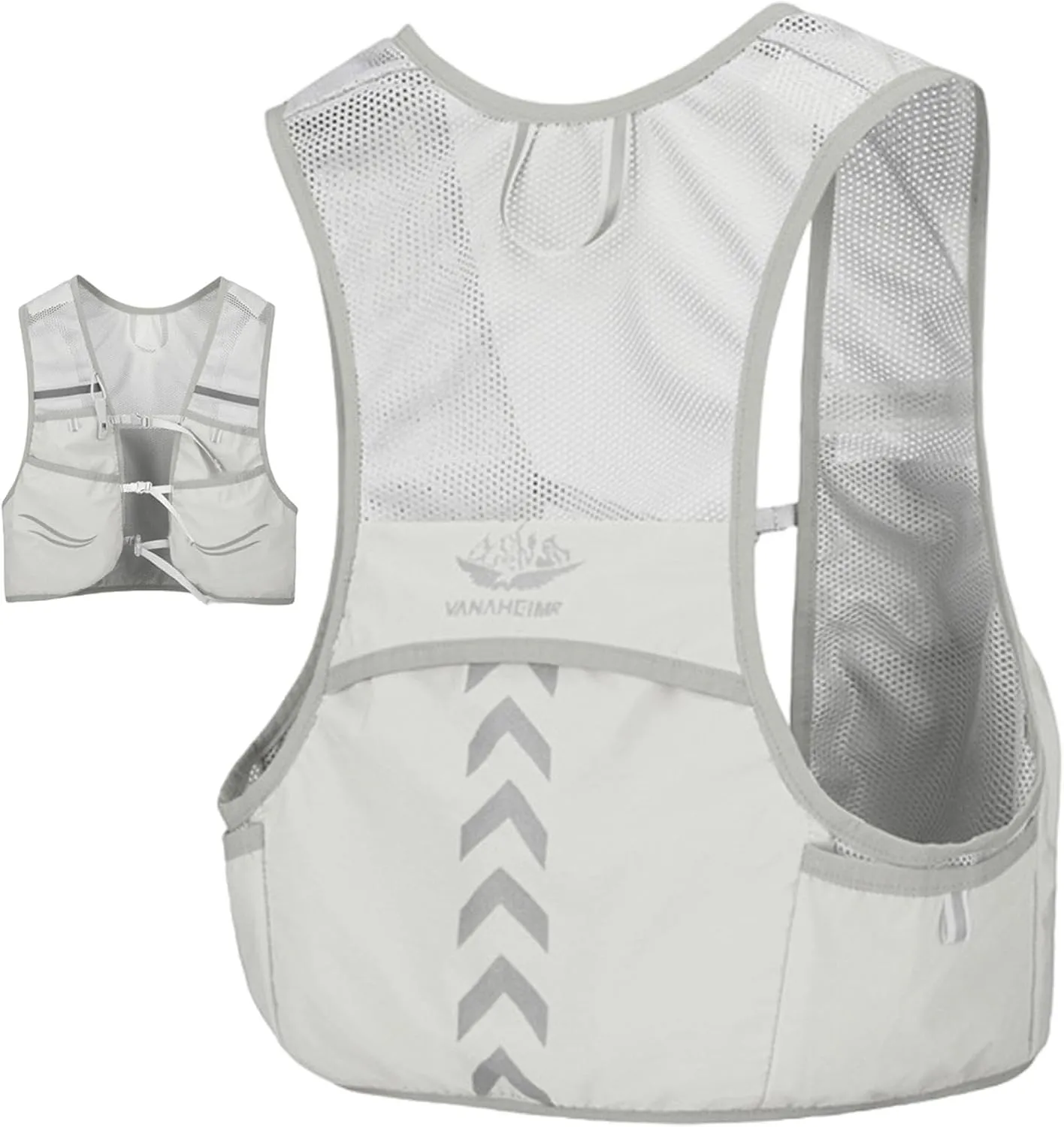 Hydration Running Vest | Reflective Water Vest Backpack,Phone Holder, Breathable Hydration Backpack Vest for Hiking Cycling Running Biking