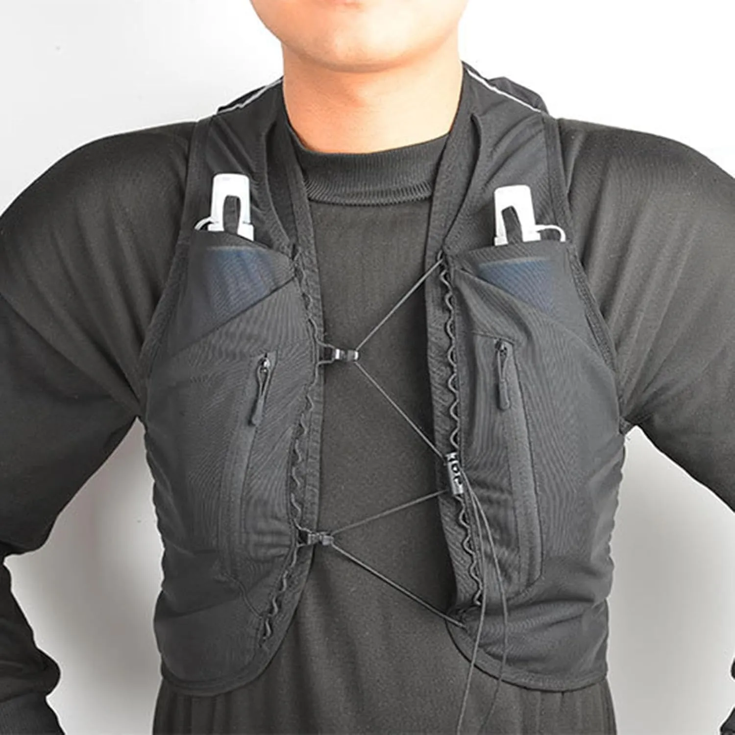 Hydration Vest for Men Women Multi Pockets 12L Capacity Hydration Pack for Running Camping Climbing Hiking Cycling