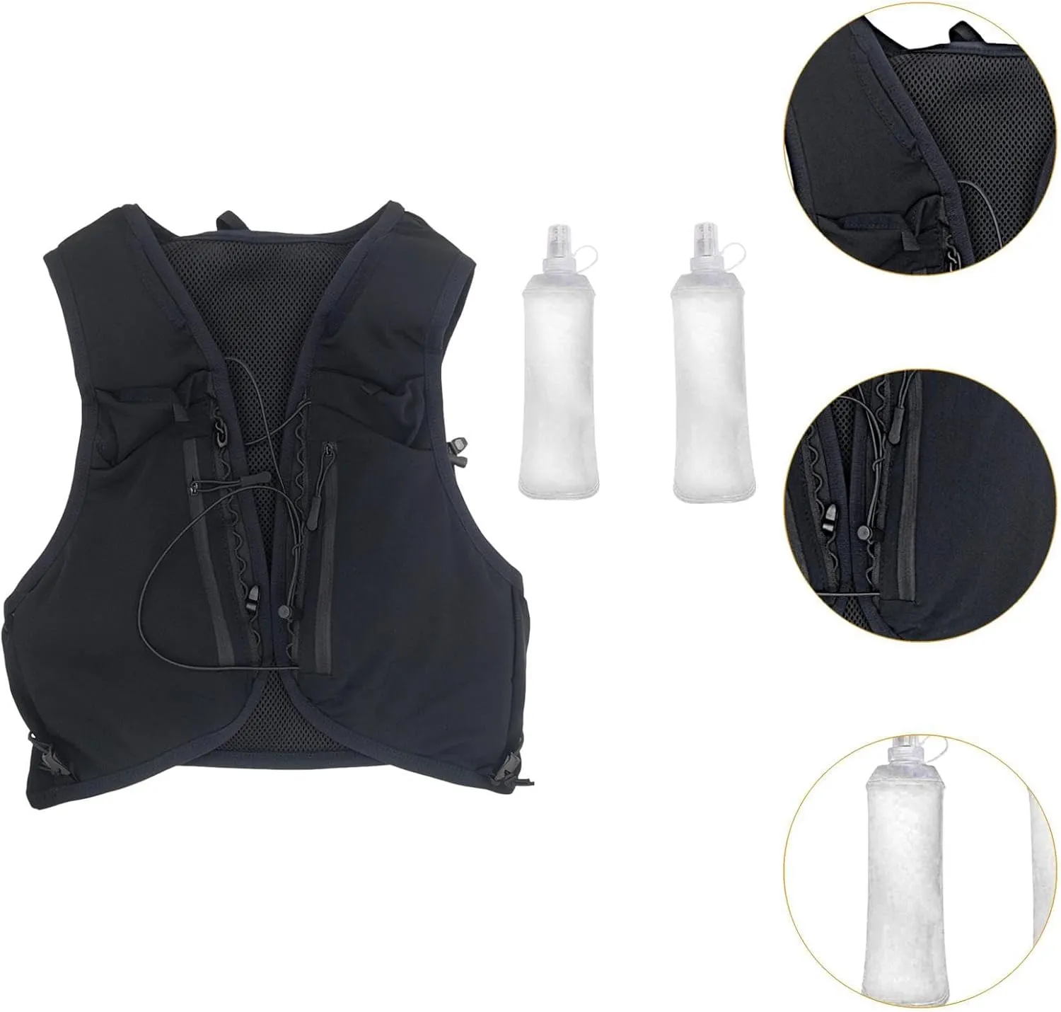 Hydration Vest for Men Women Runner Rucksack Sports Fitness Bag Water Pack Hydration Pack for Camping Cycling Mountaineering
