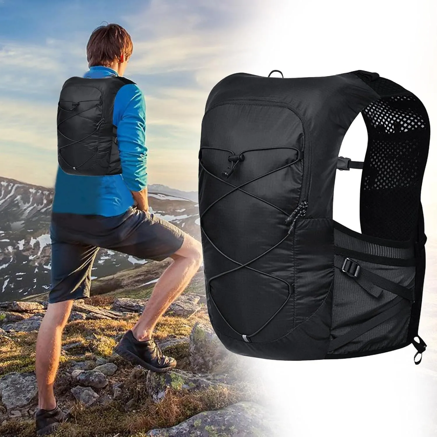 Hydration Vest Pack - Hydration Pack Functional Running Vest Large Capacity Sports Track | Hydration Vest Pack