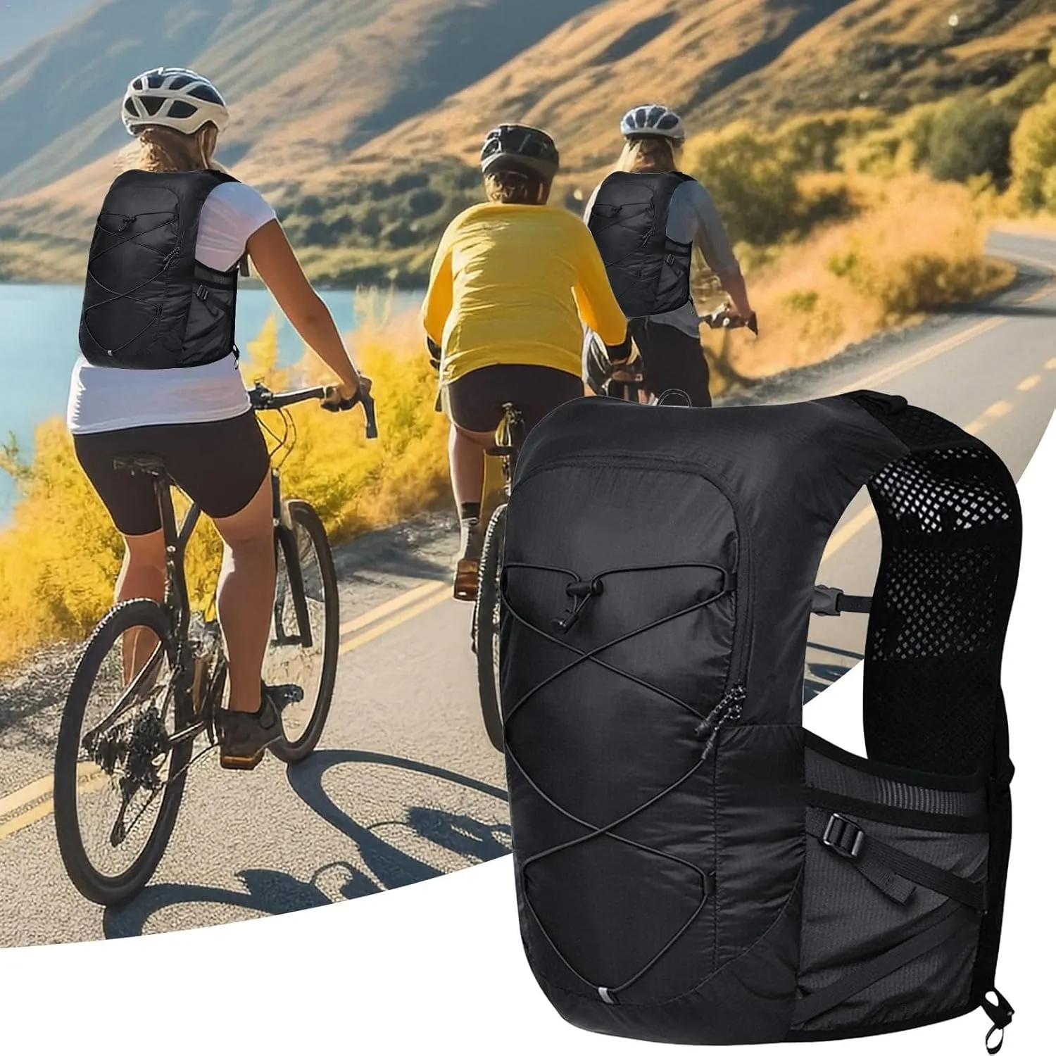 Hydration Vest Pack - Hydration Pack Functional Running Vest Large Capacity Sports Track | Hydration Vest Pack