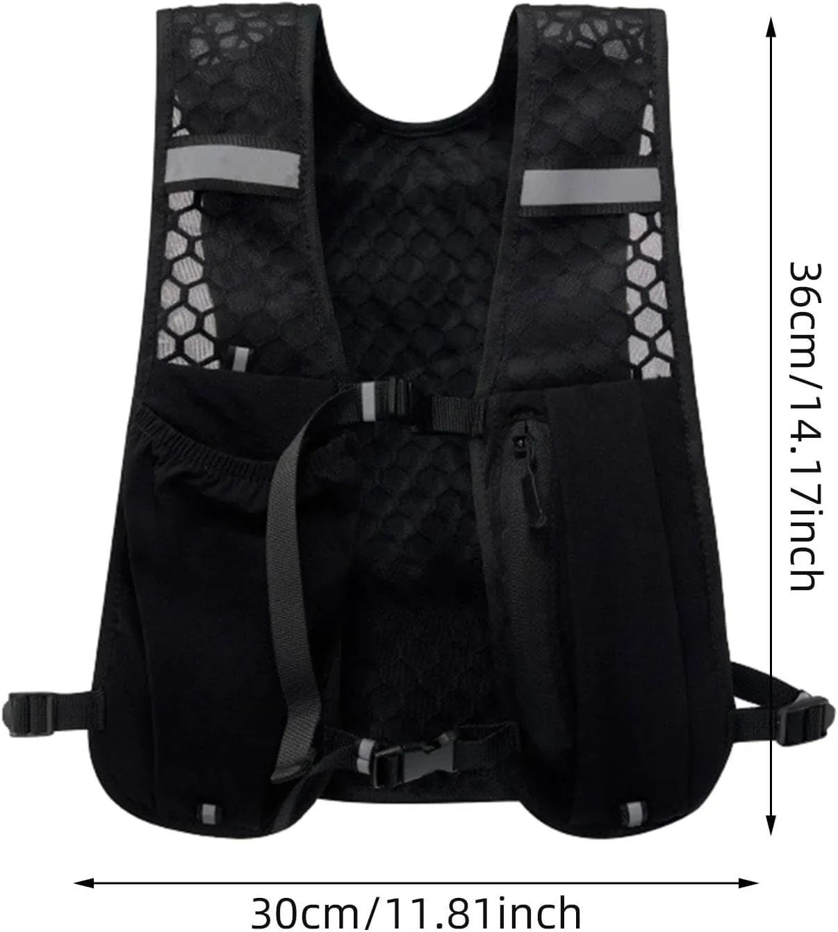 Hydration Vest Water Pack Rucksack Hydration Backpack Reflective Running Backpack Outdoor Sport Bag for Race Jogging Cycling