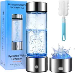 Hydrogen Water Bottle -420ml, 3-Minute Portable Electrolysis Hydrogen Generator - SPE/PEM Technology, 900-1600ppb, Hydrogen Water Generator, Reduces Fatigue - for Home, Gym, Travel & Office