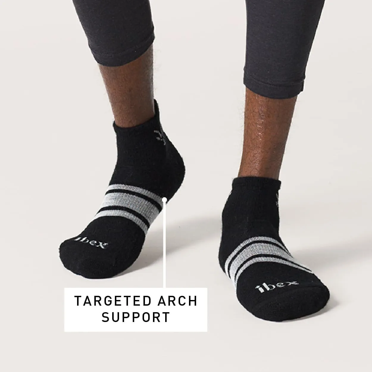 IBEX Light 1/4 Cushion Unisex Merino Wool Ankle Socks | Lightweight Quarter Socks with Arch Support & Reinforced Toe & Heel