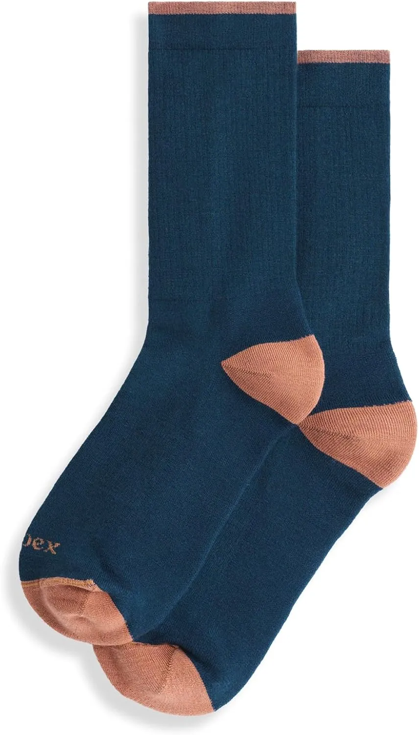 IBEX Merino Wool Rambler Unisex Hiking Socks | Crew Socks with Seamless Toe & Arch Support | Moisture-Wicking Trekking Socks