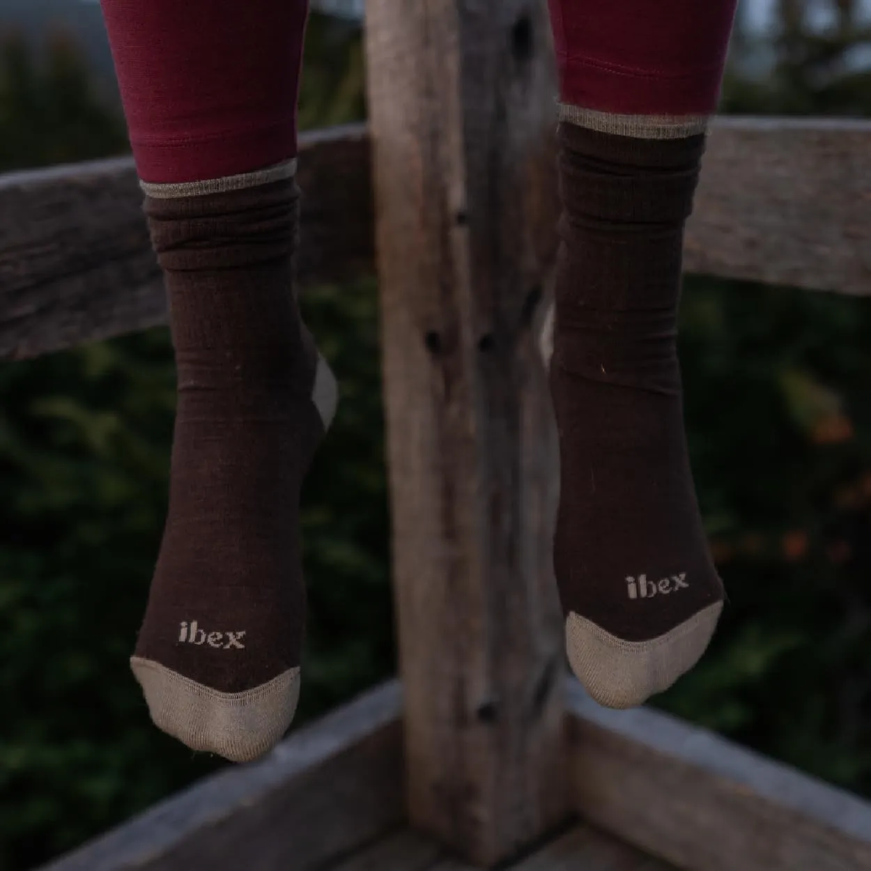 IBEX Merino Wool Rambler Unisex Hiking Socks | Crew Socks with Seamless Toe & Arch Support | Moisture-Wicking Trekking Socks