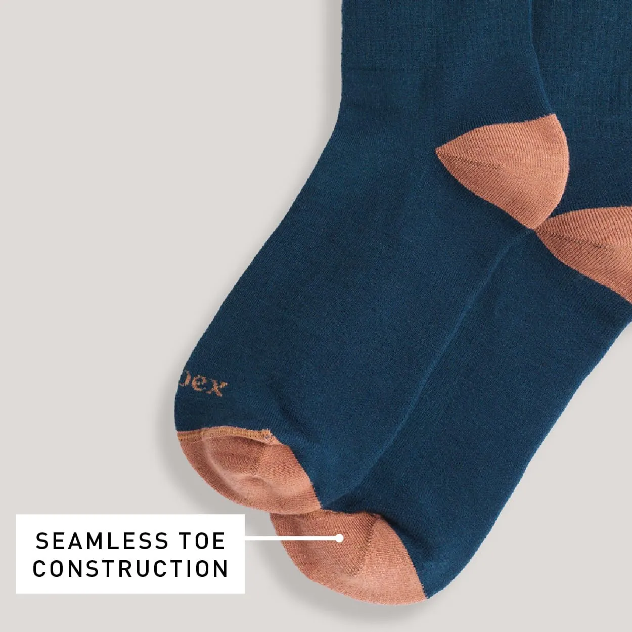 IBEX Merino Wool Rambler Unisex Hiking Socks | Crew Socks with Seamless Toe & Arch Support | Moisture-Wicking Trekking Socks