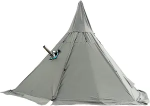 Ice Fishing Shelter, Insulated Ice Fishing Tent 360-Degree View, Snowproof Windproof Winter Cold Weather Tent, Hot Tent with Stove Jack