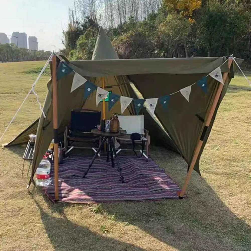 Ice Fishing Shelter, Insulated Ice Fishing Tent 360-Degree View, Snowproof Windproof Winter Cold Weather Tent, Hot Tent with Stove Jack