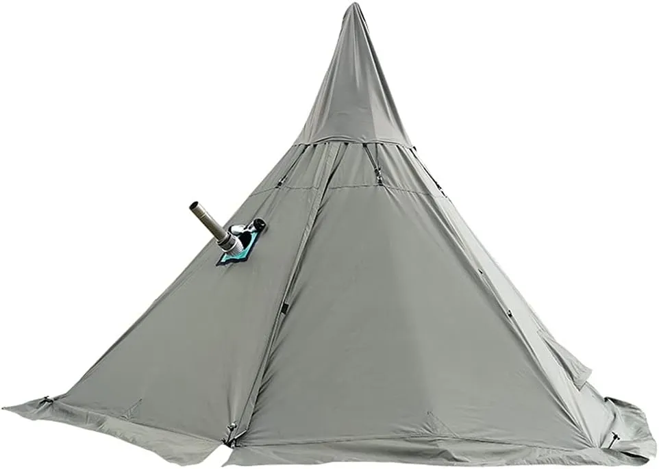 Ice Fishing Shelter, Insulated Ice Fishing Tent 360-Degree View, Snowproof Windproof Winter Cold Weather Tent, Hot Tent with Stove Jack