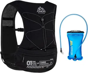 ICE FLAME Hydration Backpack Vest, 5L Multifunctional Outdoor Running Backpack fit 6.8 Inches Phone for Marathon Training, Hiking, Trail and Walking