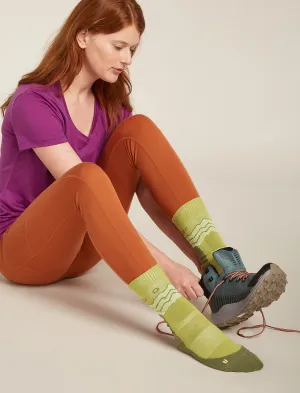 Icebreaker Womens Merino Hike  Medium Crew Across the Peaks Socks