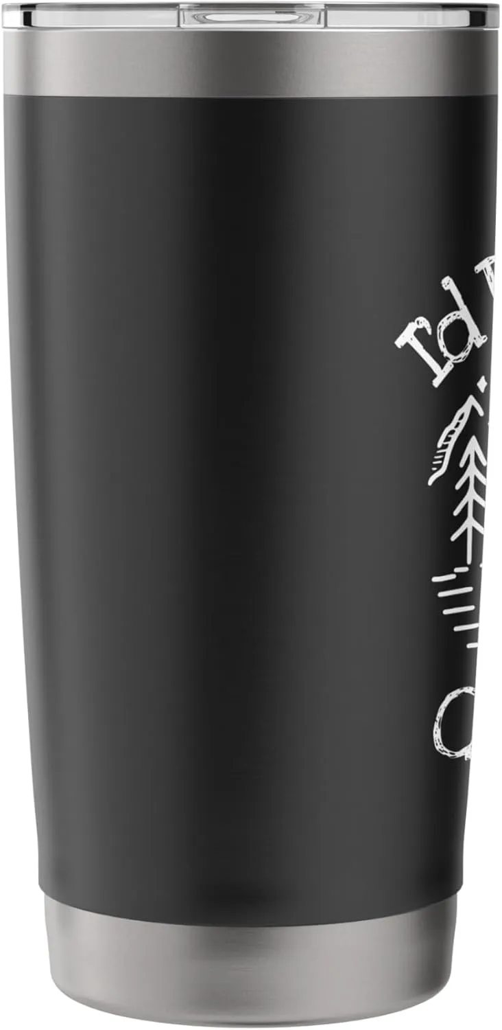 I'd Rather Be Camping Loves Tent Forest Mountains Wilderness Stainless Steel Insulated Tumbler