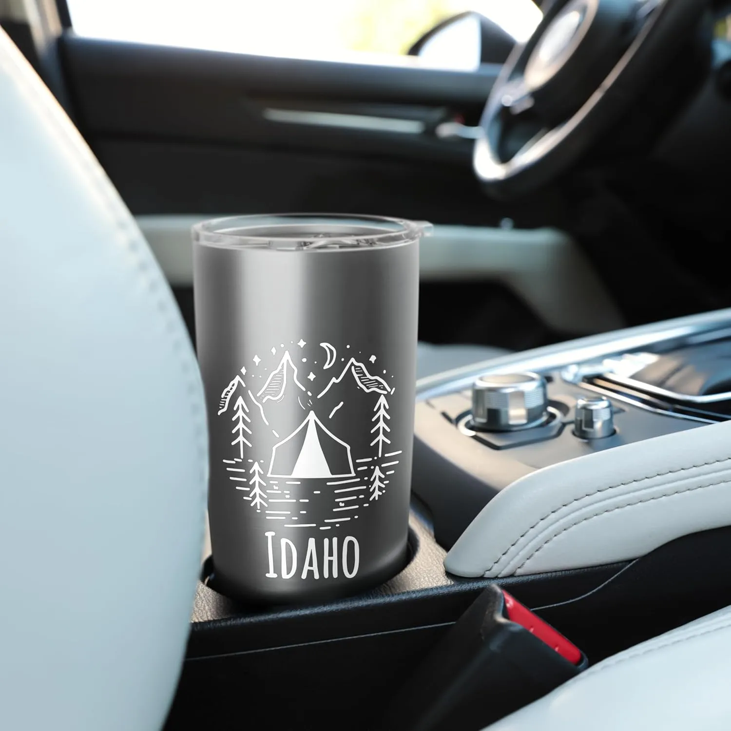Idaho Rustic Camping Wilderness Mountains Tent Campground Stainless Steel Insulated Tumbler